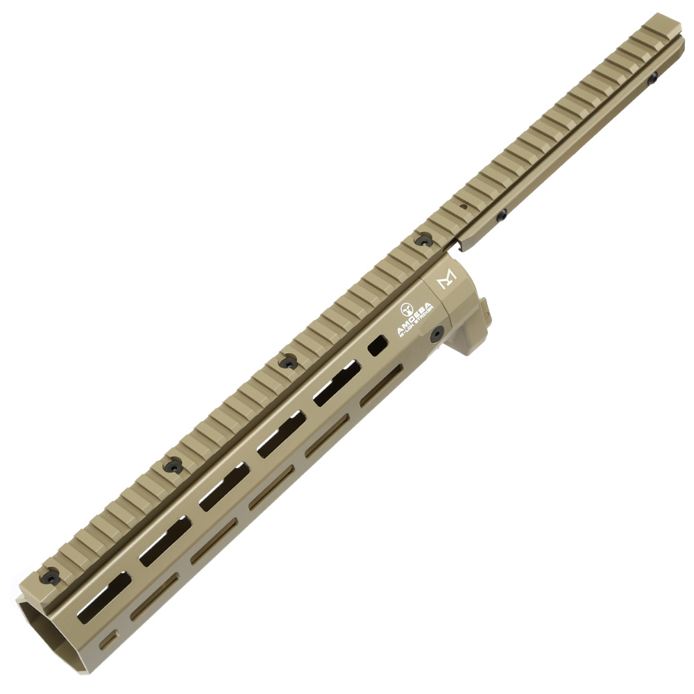 Ares Amoeba M-LOK CNC Aluminium Railed Handguard f. Striker Gewehrserie Dark Earth Bild 4