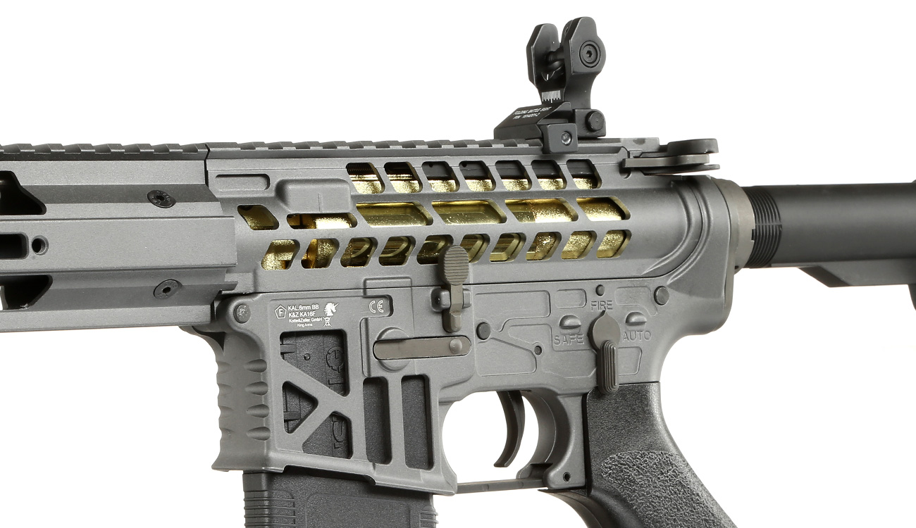 King Arms M4 TWS M-LOK V2 Rifle Elite Vollmetall S-AEG 6mm BB Gunmetal Grey - Limited Edition Bild 7