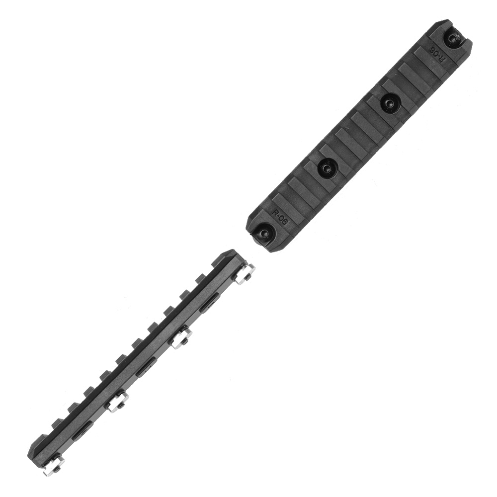Ares M-Lok 21mm Polymer-Schienen Set 11 Slots / 129mm (2 Stck) schwarz Bild 1