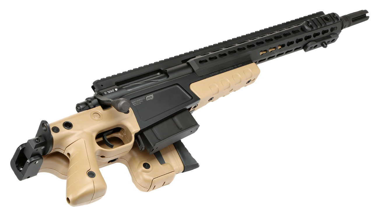 ASG / Archwick Accuracy Int. USMC MK13 Compact Bolt Action Snipergewehr Springer 6mm BB Tan Bild 4