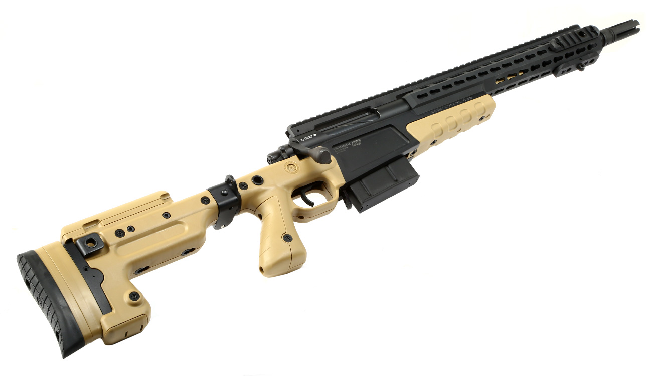 ASG / Archwick Accuracy Int. USMC MK13 Compact Bolt Action Snipergewehr Springer 6mm BB Tan Bild 5