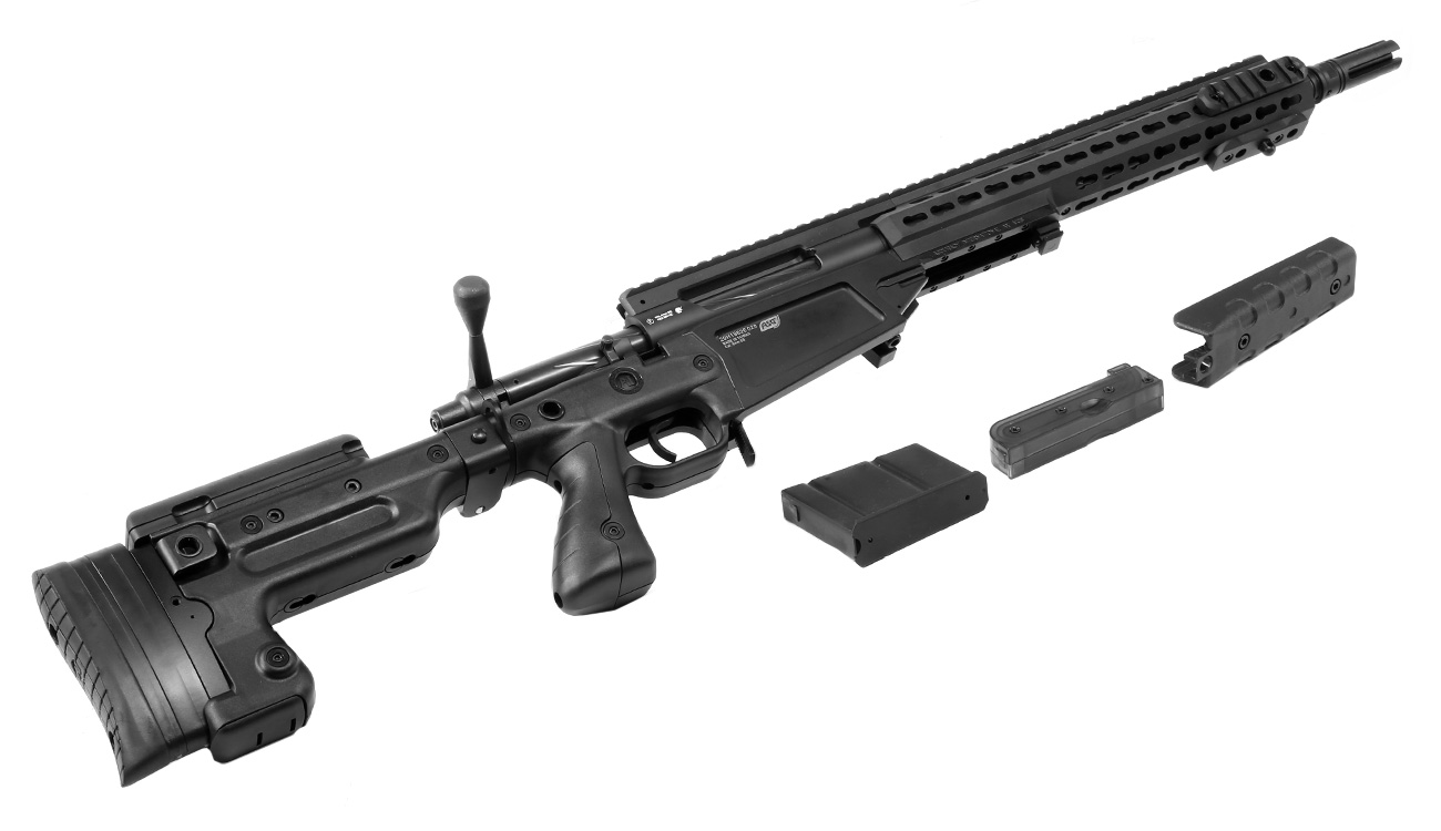 ASG / Archwick Accuracy Int. USMC MK13 Compact Bolt Action Snipergewehr Springer 6mm BB schwarz Bild 6