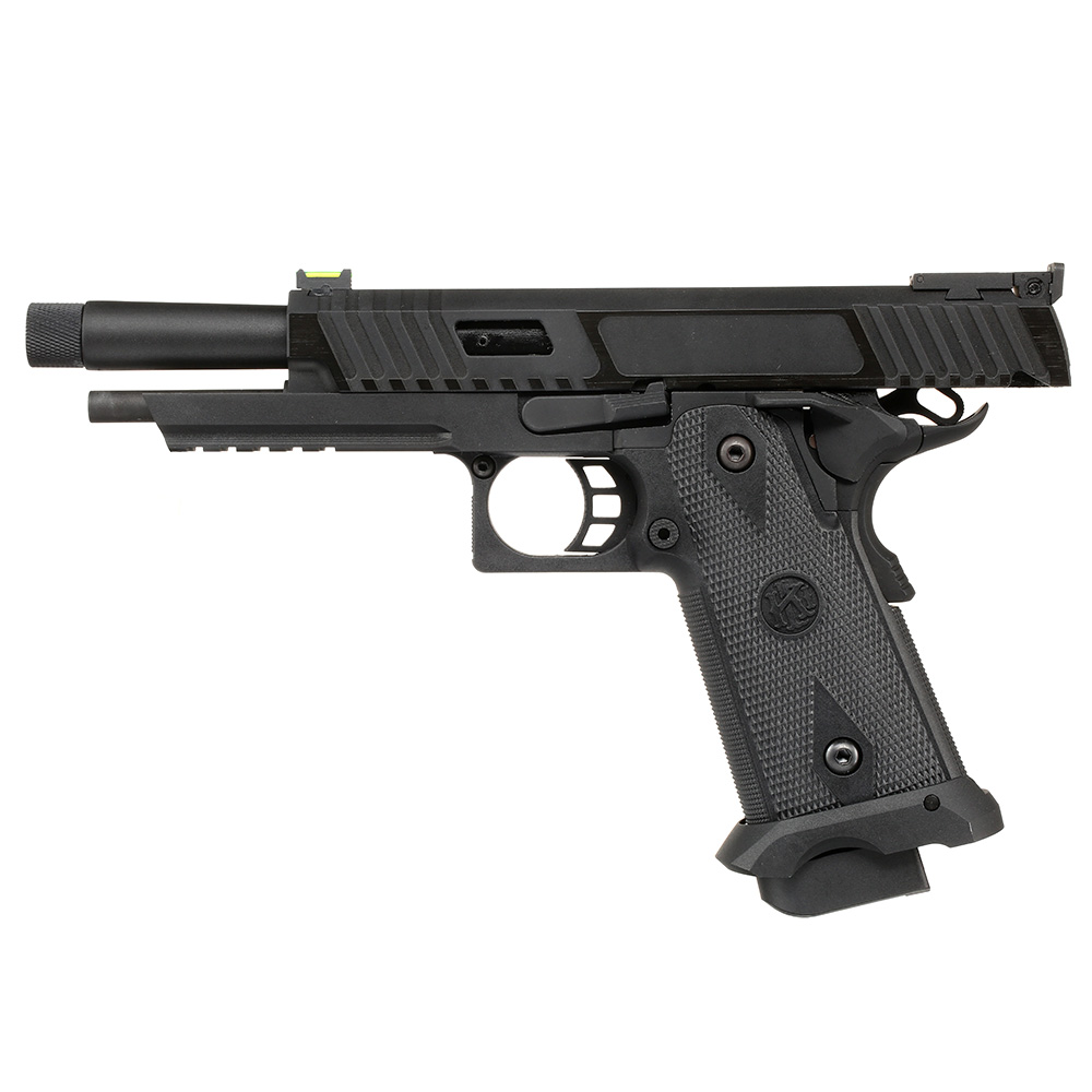 KLI Hi-Capa 5.1 Kiki Mora Airsoftpistole Vollmetall GBB 6mm BB Blackout Edition inkl. Koffer Bild 2