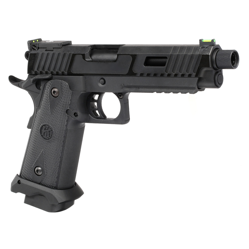 KLI Hi-Capa 5.1 Kiki Mora Airsoftpistole Vollmetall GBB 6mm BB Blackout Edition inkl. Koffer Bild 7