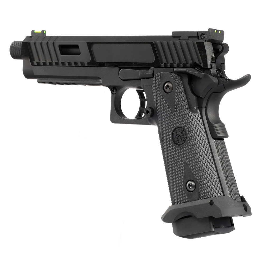 KLI Hi-Capa 5.1 Kiki Mora Airsoftpistole Vollmetall GBB 6mm BB Blackout Edition inkl. Koffer Bild 8