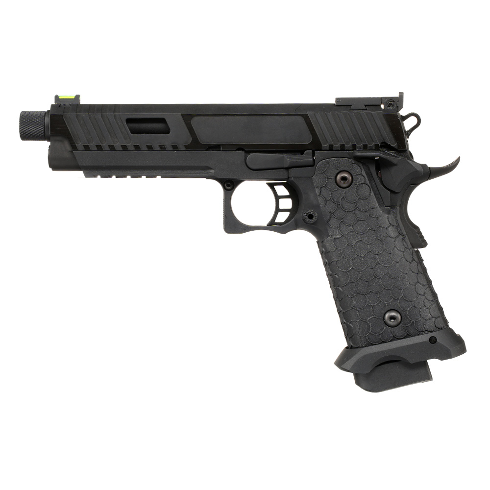 KLI Hi-Capa 5.1 Baba Yaga Airsoftpistole Vollmetall GBB 6mm BB Blackout Edition inkl. Koffer Bild 1