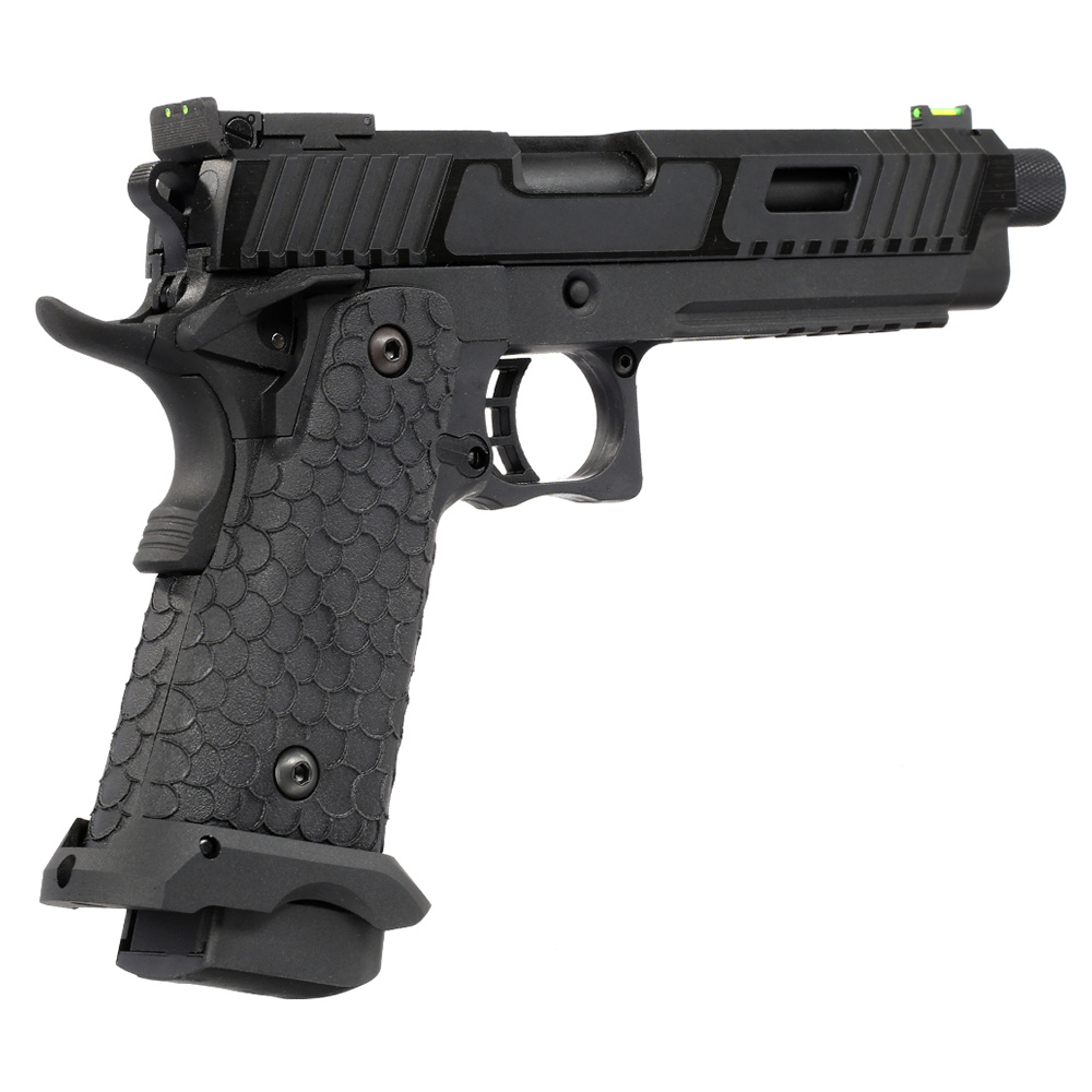 KLI Hi-Capa 5.1 Baba Yaga Airsoftpistole Vollmetall GBB 6mm BB Blackout Edition inkl. Koffer Bild 4