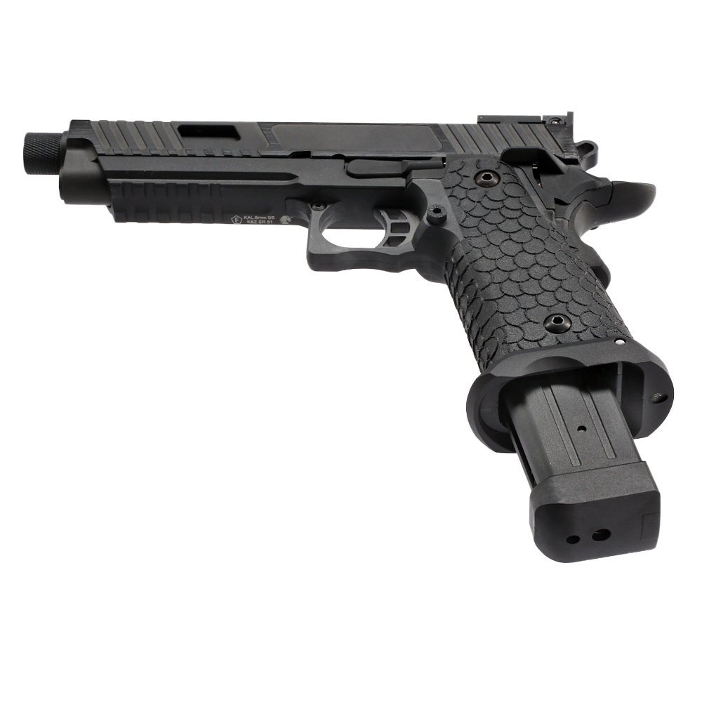 KLI Hi-Capa 5.1 Baba Yaga Airsoftpistole Vollmetall GBB 6mm BB Blackout Edition inkl. Koffer Bild 5