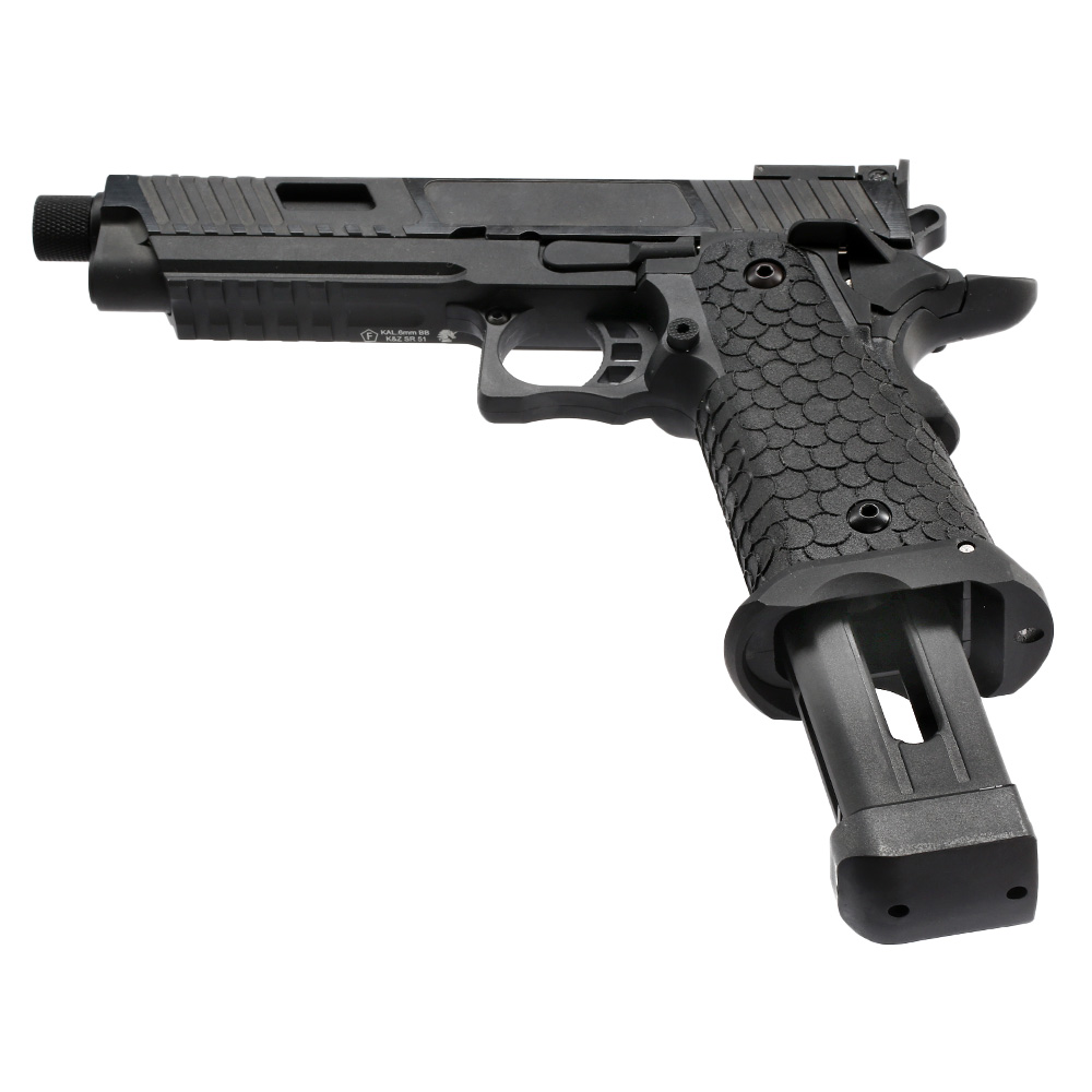KLI Hi-Capa 5.1 Baba Yaga Airsoftpistole Vollmetall CO2BB 6mm BB Blackout Edition Bild 5