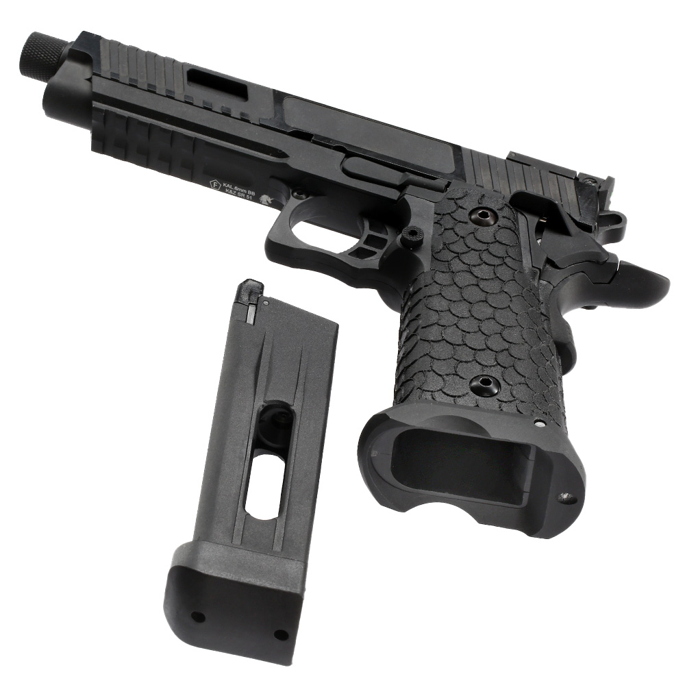 KLI Hi-Capa 5.1 Baba Yaga Airsoftpistole Vollmetall CO2BB 6mm BB Blackout Edition Bild 6