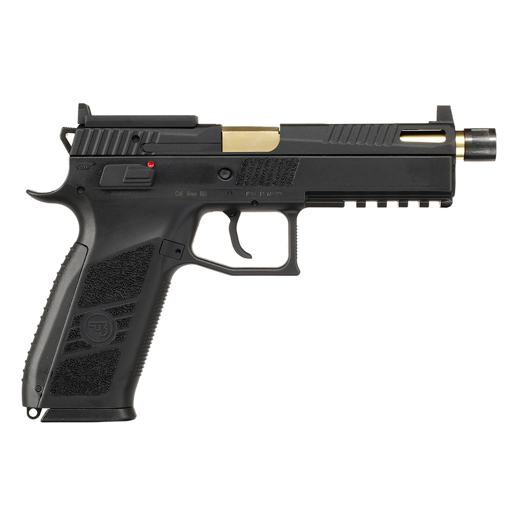 KJ Works CZ P-09 OR Optics Ready mit Metallschlitten CO2BB 6mm BB schwarz / gold Bild 3