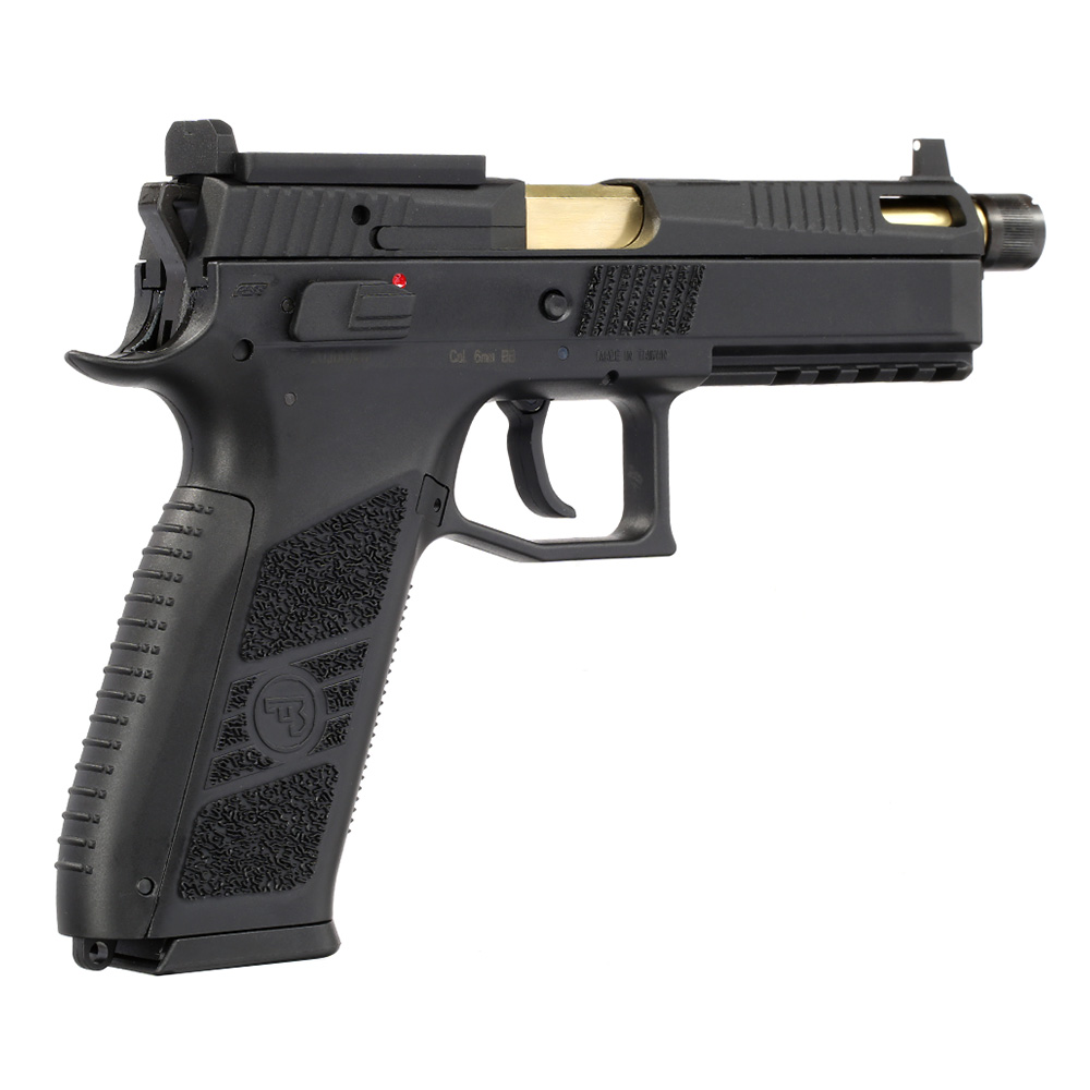 KJ Works CZ P-09 OR Optics Ready mit Metallschlitten CO2BB 6mm BB schwarz / gold Bild 4