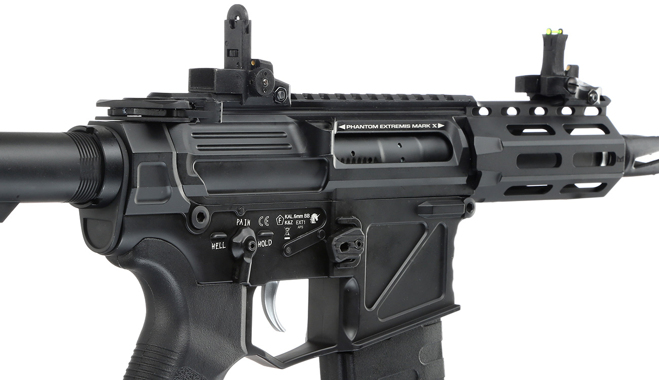 APS Phantom Extremis Rifle MK10 eSilver Edge SDU-MosFet 2.0 Vollmetall S-AEG 6mm BB schwarz Bild 8