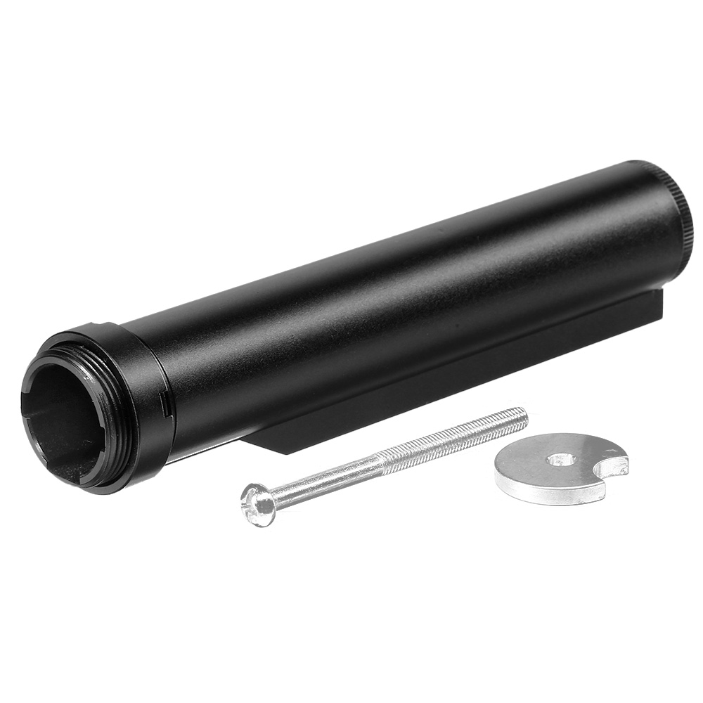 Big Dragon M4 Aluminium Stock-Tube mit 6 Positionen und Abdeckung schwarz