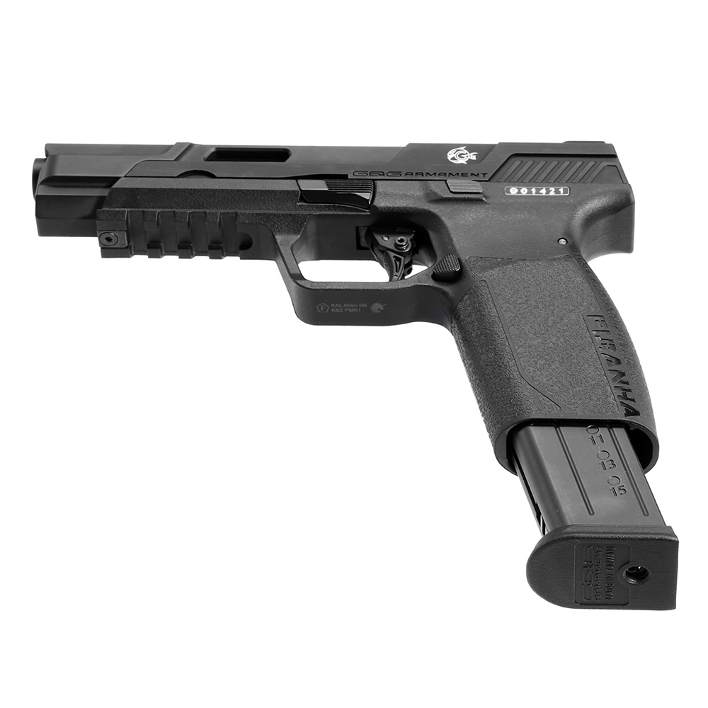 G&G Piranha MK 1 mit Metallschlitten GBB 6mm BB schwarz inkl. Pistolenkoffer Bild 5
