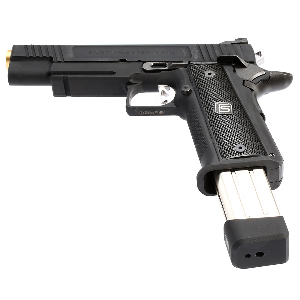 EMG / Salient Arms Int. DS 2011 Hi-Capa 5.1 Vollmetall GBB 6mm BB schwarz - Collectors Steel Edition Bild 5
