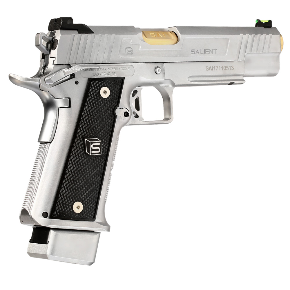 EMG / Salient Arms Int. DS 2011 Hi-Capa 5.1 Vollmetall GBB 6mm BB silber Bild 4