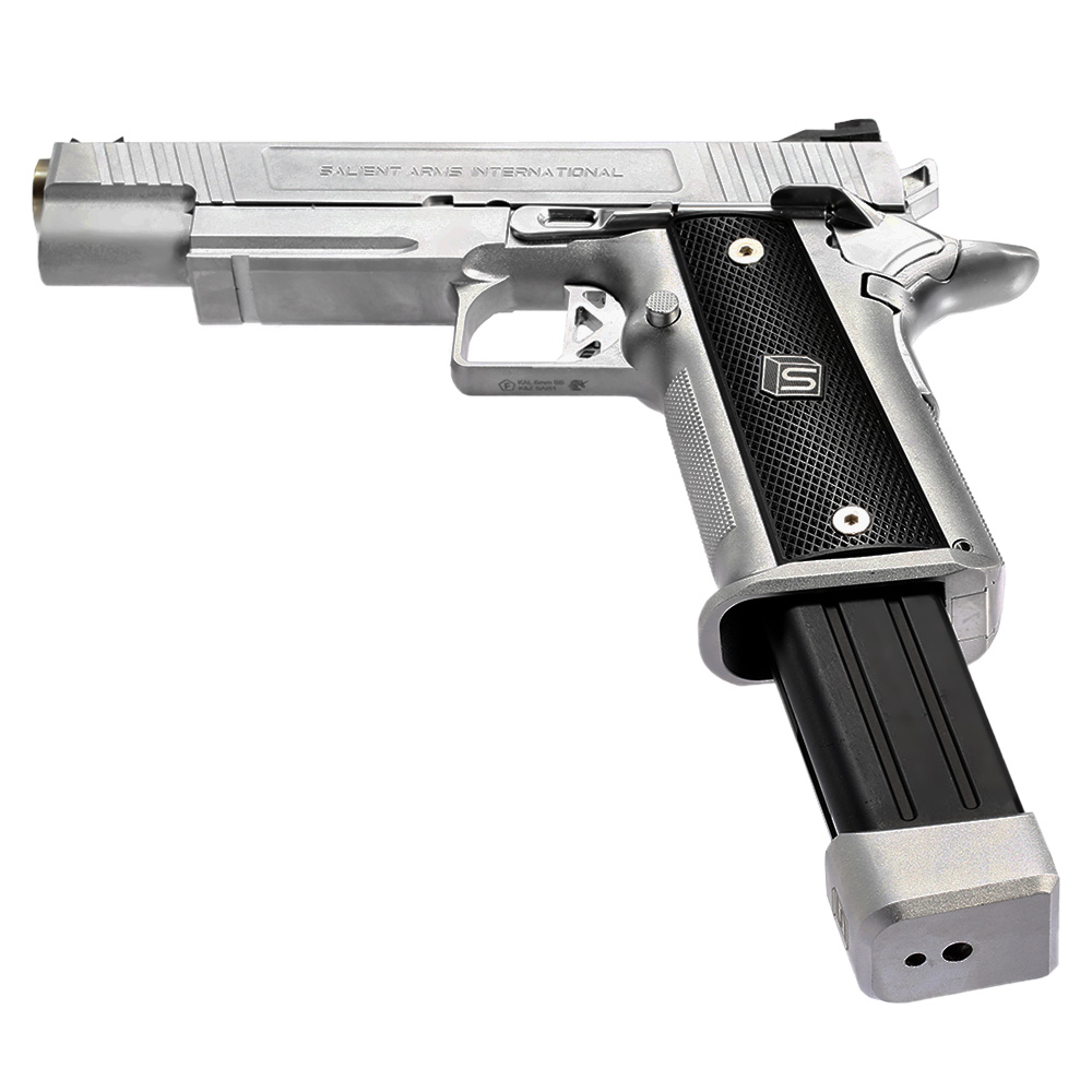 EMG / Salient Arms Int. DS 2011 Hi-Capa 5.1 Vollmetall GBB 6mm BB silber Bild 5