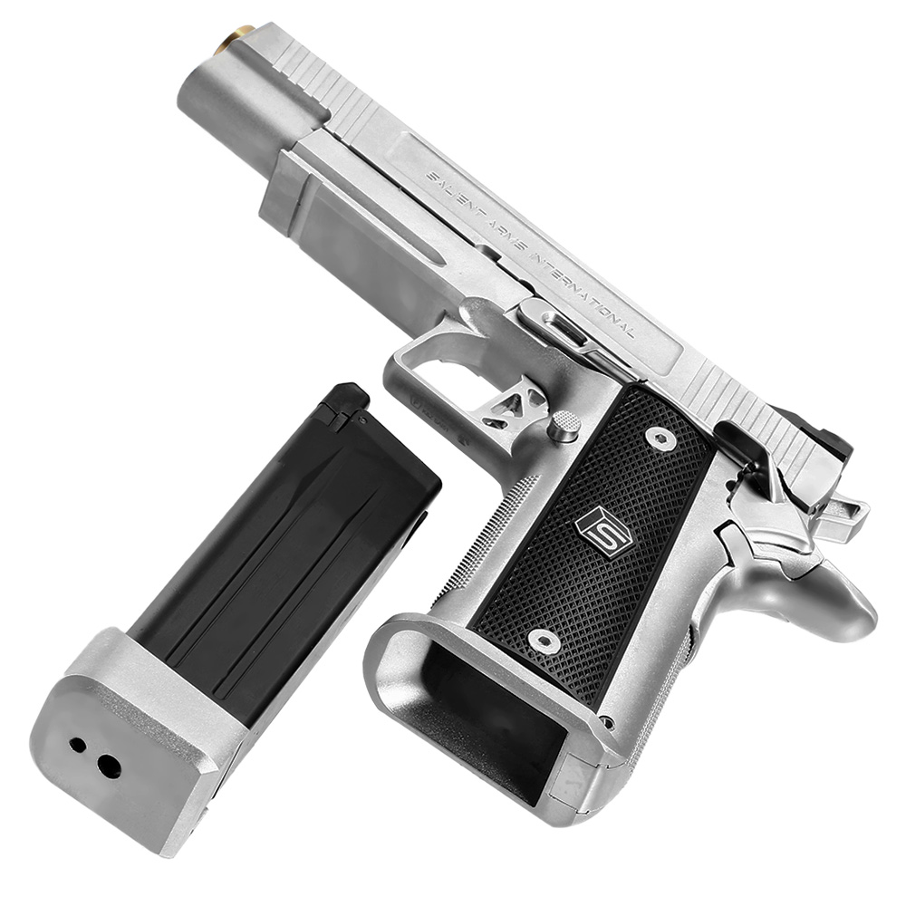 EMG / Salient Arms Int. DS 2011 Hi-Capa 5.1 Vollmetall GBB 6mm BB silber Bild 6