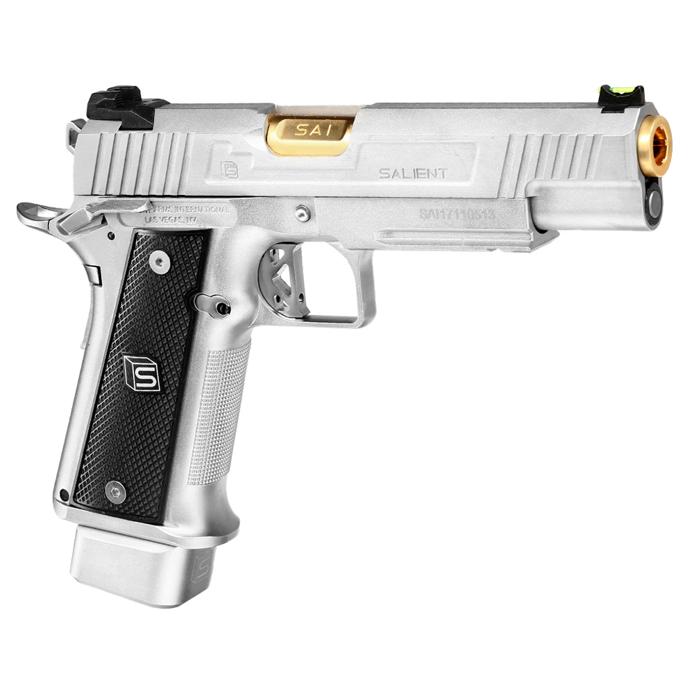 EMG / Salient Arms Int. DS 2011 Hi-Capa 5.1 Vollmetall GBB 6mm BB silber Bild 7