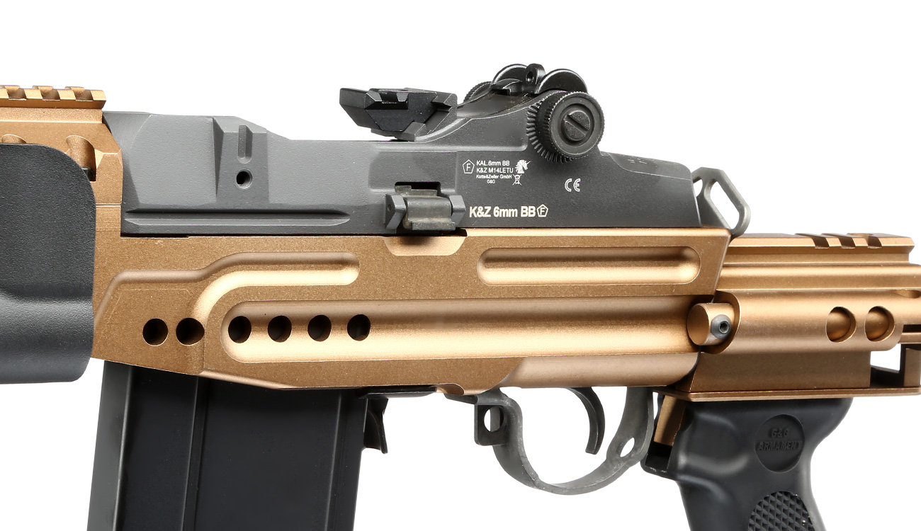 G&G M14 EBR-L ETU-Mosfet Vollmetall S-AEG 6mm BB bronze Bild 7