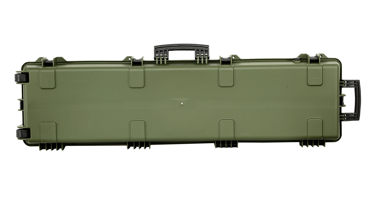 Nuprol X-Large Hard Case Waffenkoffer / Trolley 139 x 39,5 x 16 cm Waben-Schaumstoff oliv Bild 3