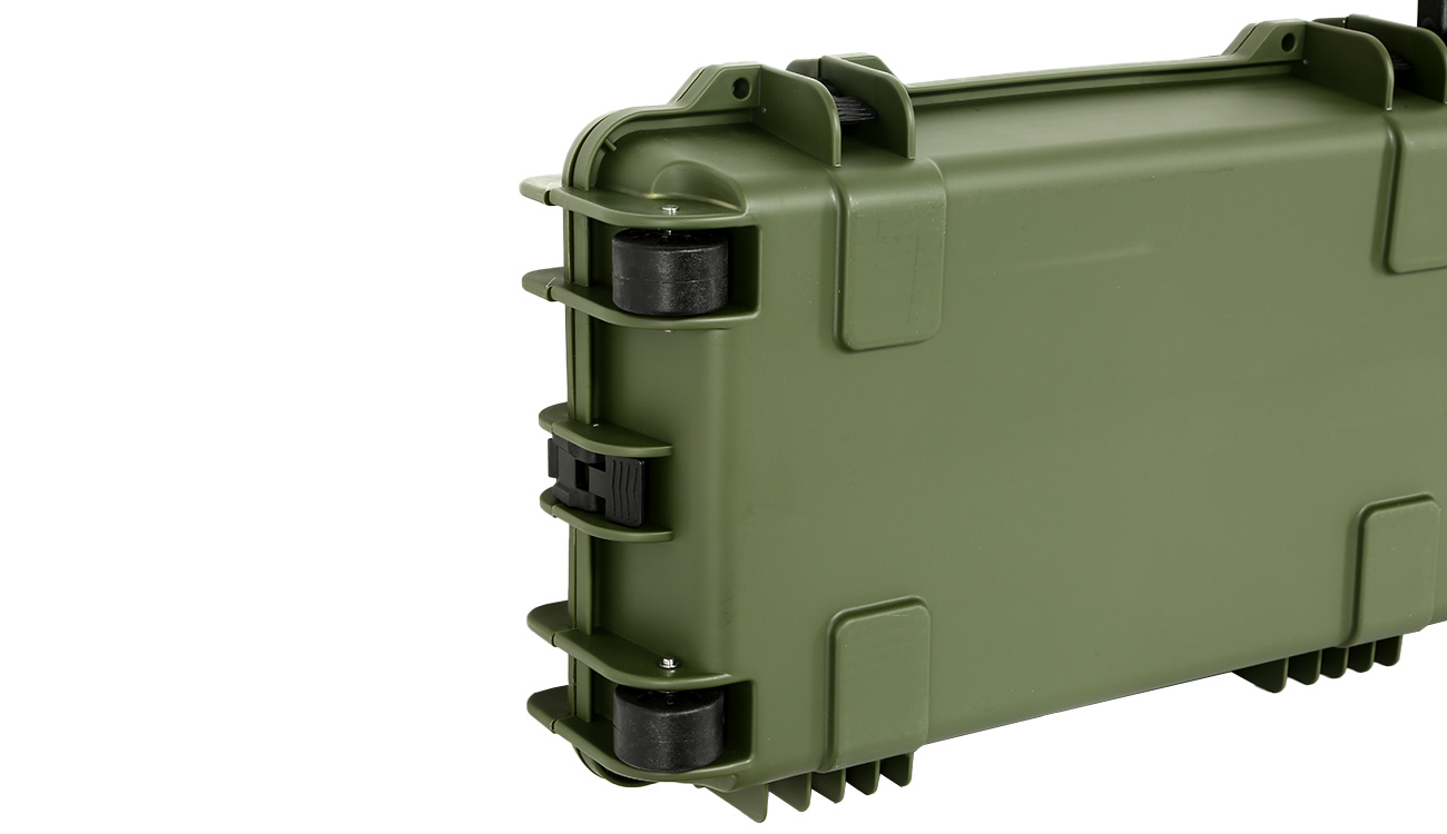 Nuprol X-Large Hard Case Waffenkoffer / Trolley 139 x 39,5 x 16 cm Waben-Schaumstoff oliv Bild 6