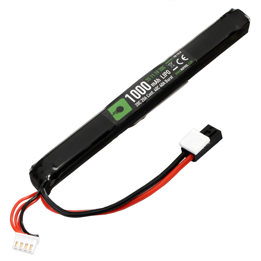 Nuprol Power Series LiPo Akku 11,1V 1000mAh 20C / 40C Super Slim Stick-Type m. Mini-Tam Anschluss