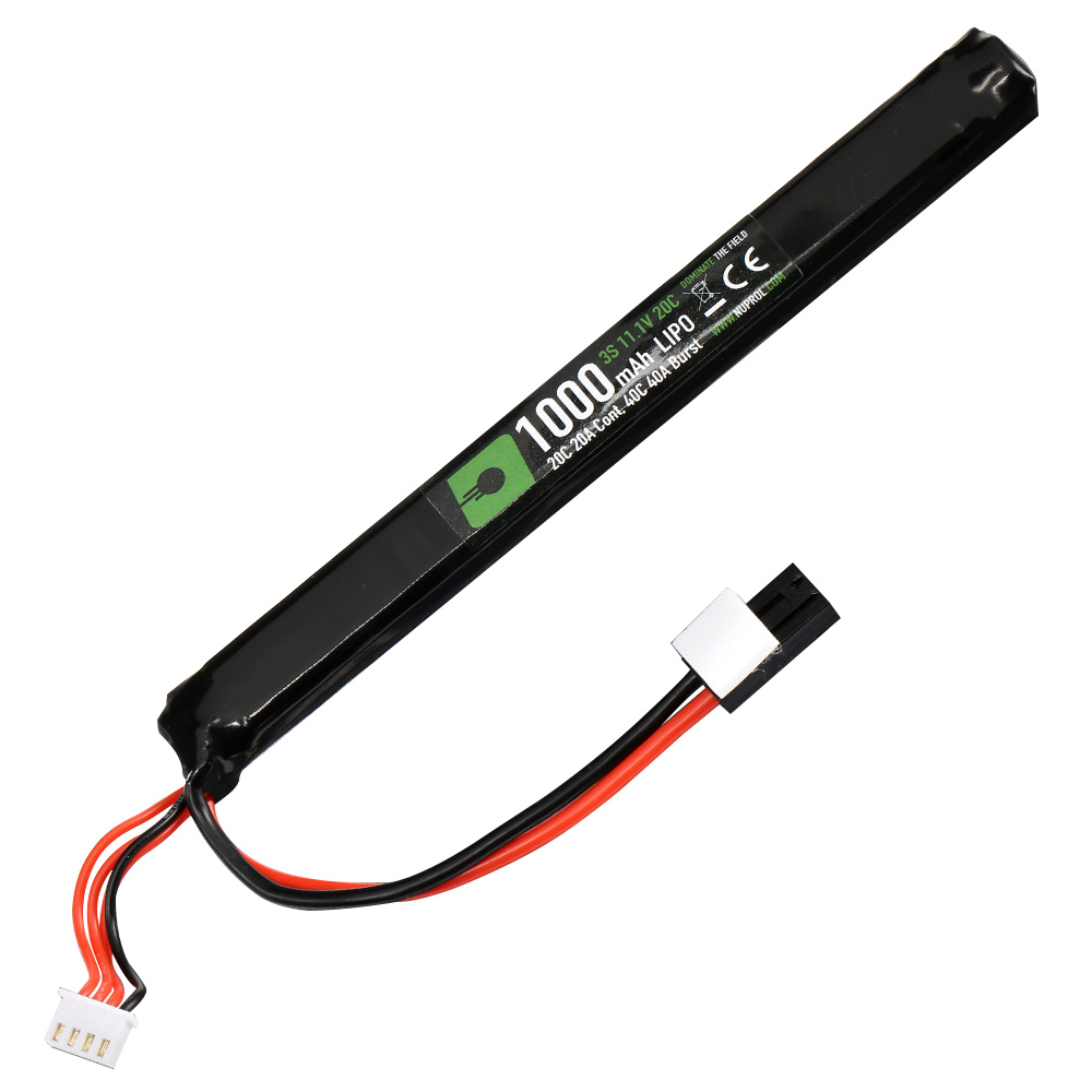 Nuprol Power Series LiPo Akku 11,1V 1000mAh 20C / 40C Super Slim Stick-Type m. Mini-Tam Anschluss Bild 1