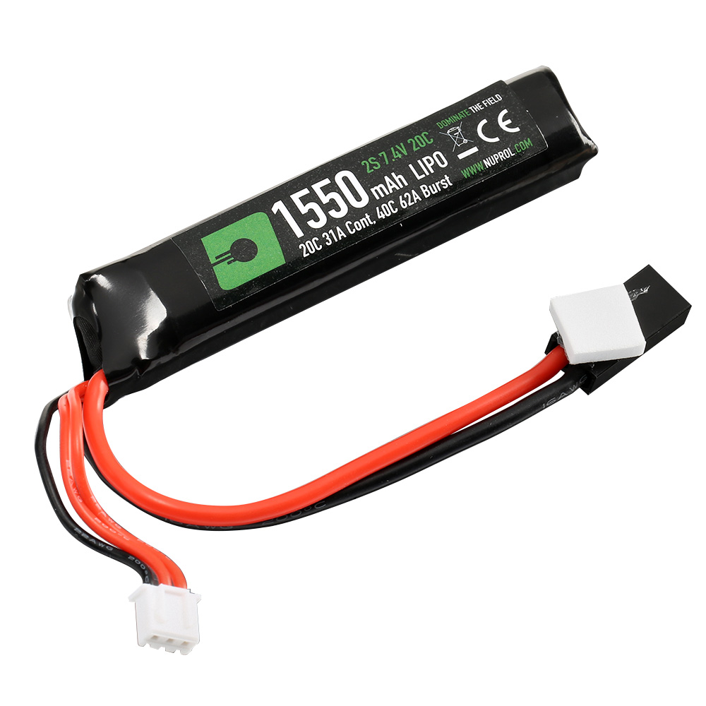 Nuprol Power Series LiPo Akku 7,4V 1550mAh 20C / 40C Stick-Type m. Mini-Tam Anschluss