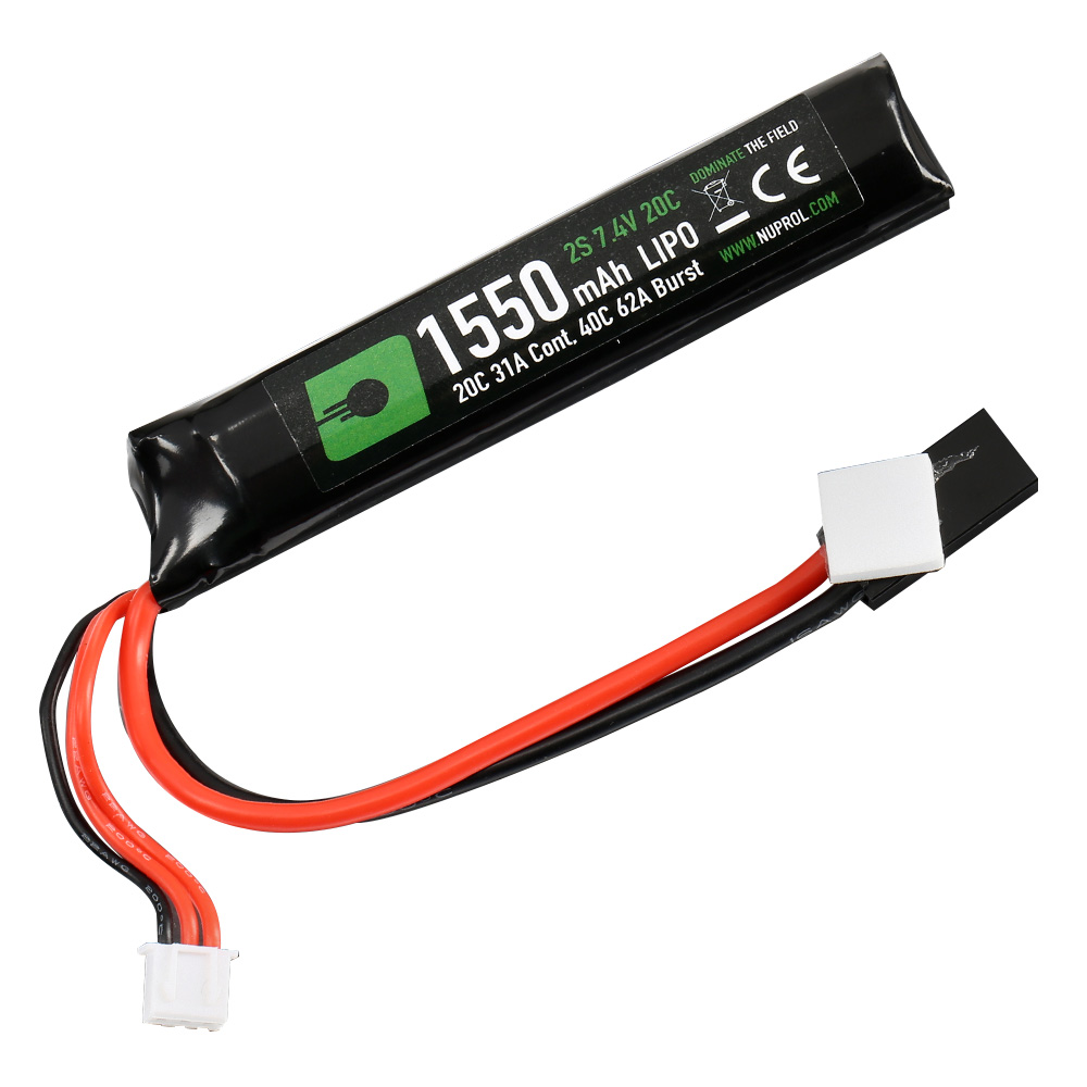 Nuprol Power Series LiPo Akku 7,4V 1550mAh 20C / 40C Stick-Type m. Mini-Tam Anschluss Bild 1