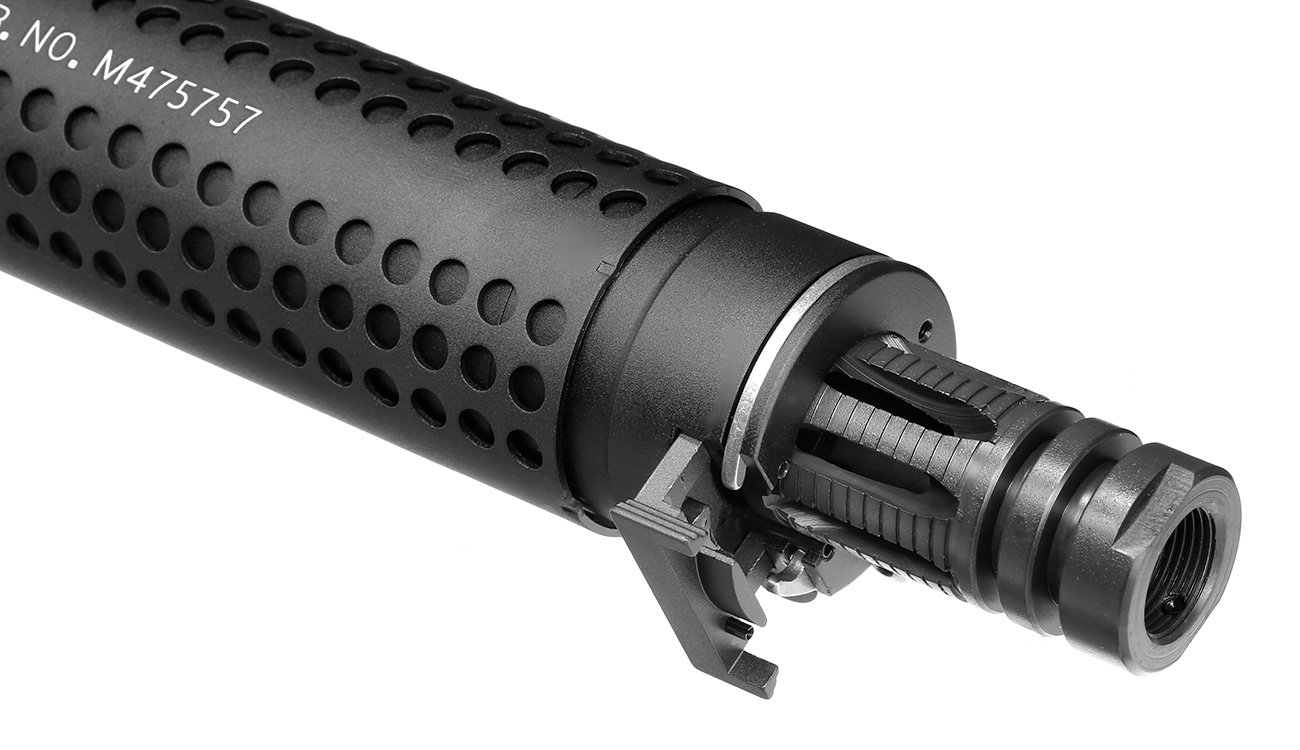 Acetech / VFC Predator Suppressor Aluminium Tracer Unit inkl. Li-Ion / Stahl Flash-Hider 14mm- schwarz Bild 8