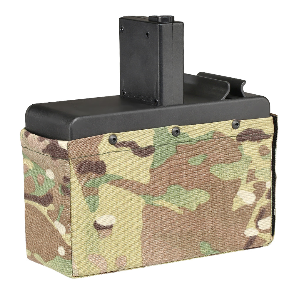 G&G M4 / M16 LMG Box-Magazin Hi-Cap 2500 Schuss Multicam - elektrisch Bild 2