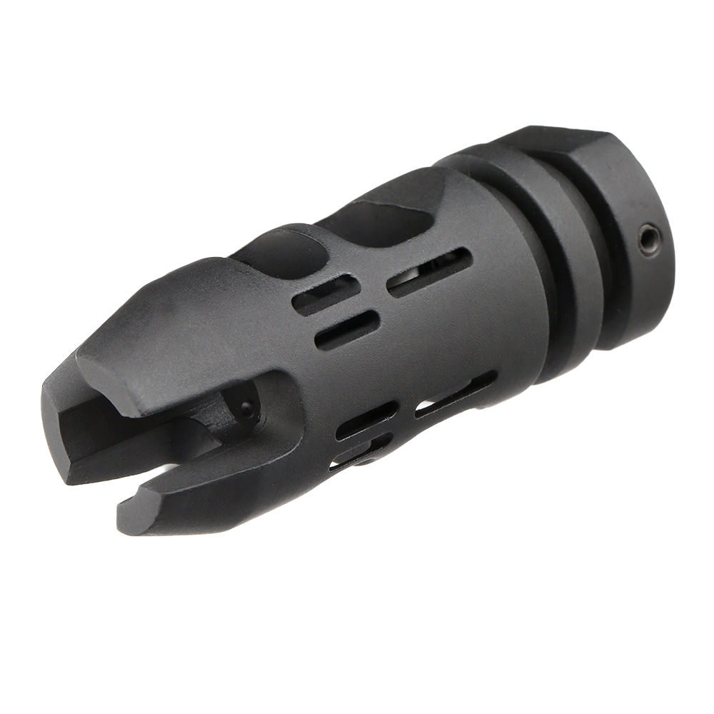 APS / EMG Falkor Defense VG6 Epsilon CNC Aluminium Muzzle Break schwarz 14mm-