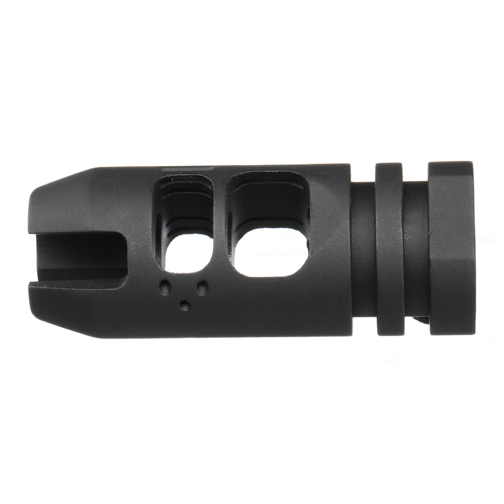 APS / EMG Falkor Defense VG6 Epsilon CNC Aluminium Muzzle Break schwarz 14mm- Bild 4