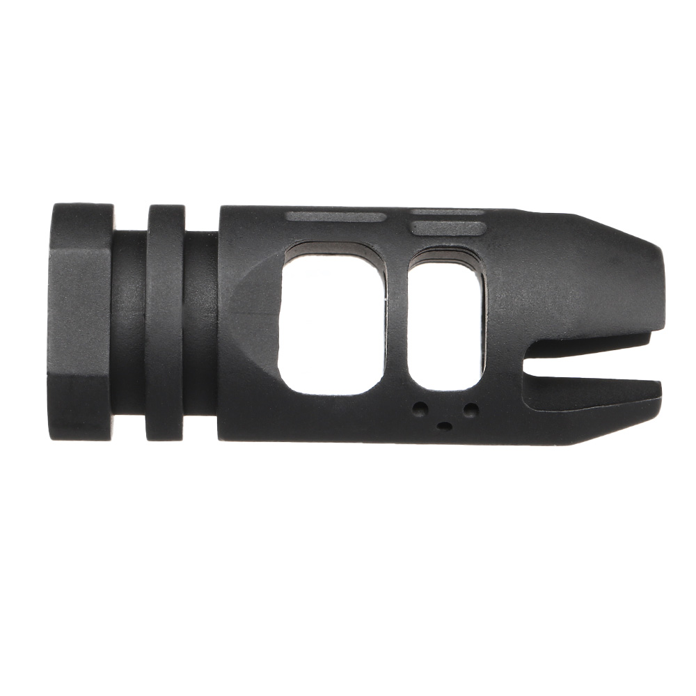 APS / EMG Falkor Defense VG6 Epsilon CNC Aluminium Muzzle Break schwarz 14mm- Bild 5