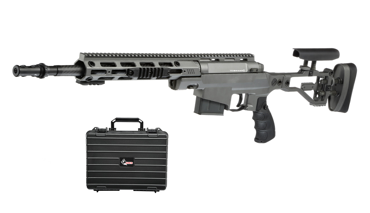 Ares MSR-303 Snipergewehr CPSB-System Springer 6mm BB graphite inkl. Tactical Case