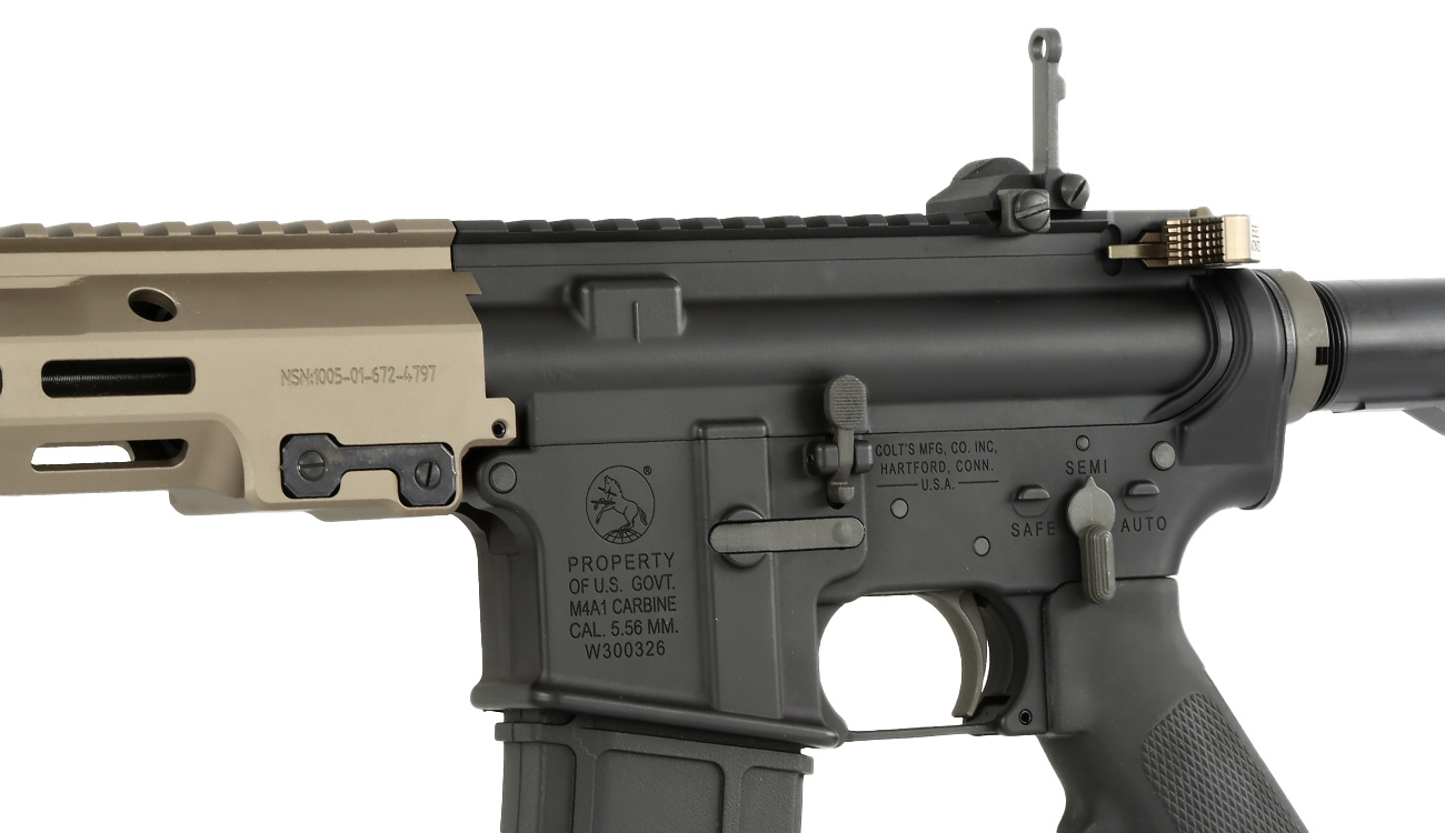 GHK Colt MK16 14.5 URGI Vollmetall Gas-Blow-Back 6mm BB Dualtone Bild 7