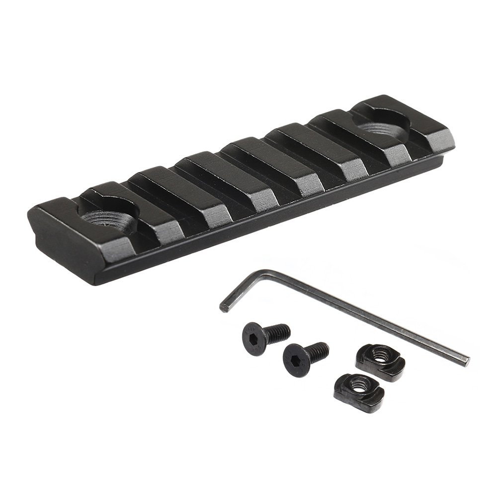 MET LOCK 21mm Aluminium Schiene 7 Slot / 77mm schwarz