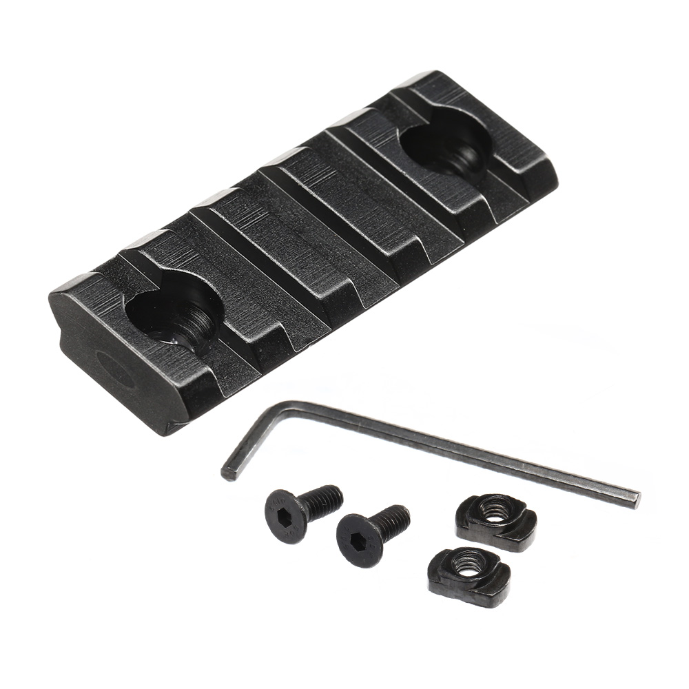 MET LOCK 21mm Aluminium Schiene 5 Slot / 55mm schwarz