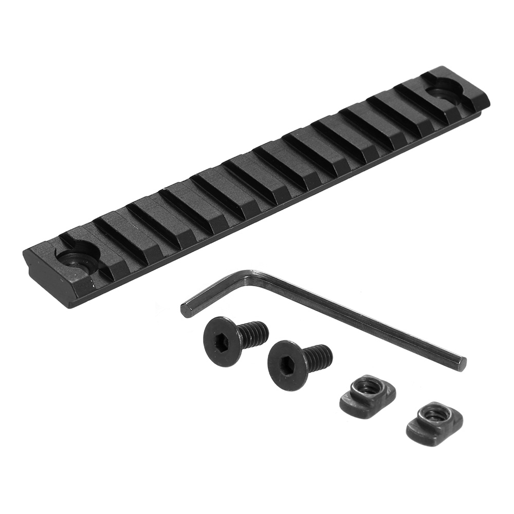 MET LOCK 21mm Aluminium Schiene 13 Slot / 136mm schwarz