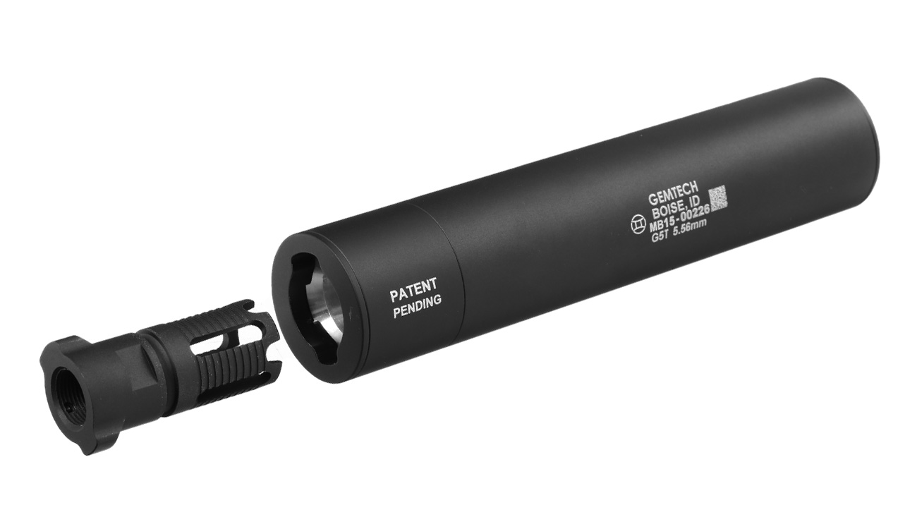 Madbull / Gemtech G5 Aluminium Silencer mit Tracer Unit inkl. FH 14mm- schwarz Bild 4