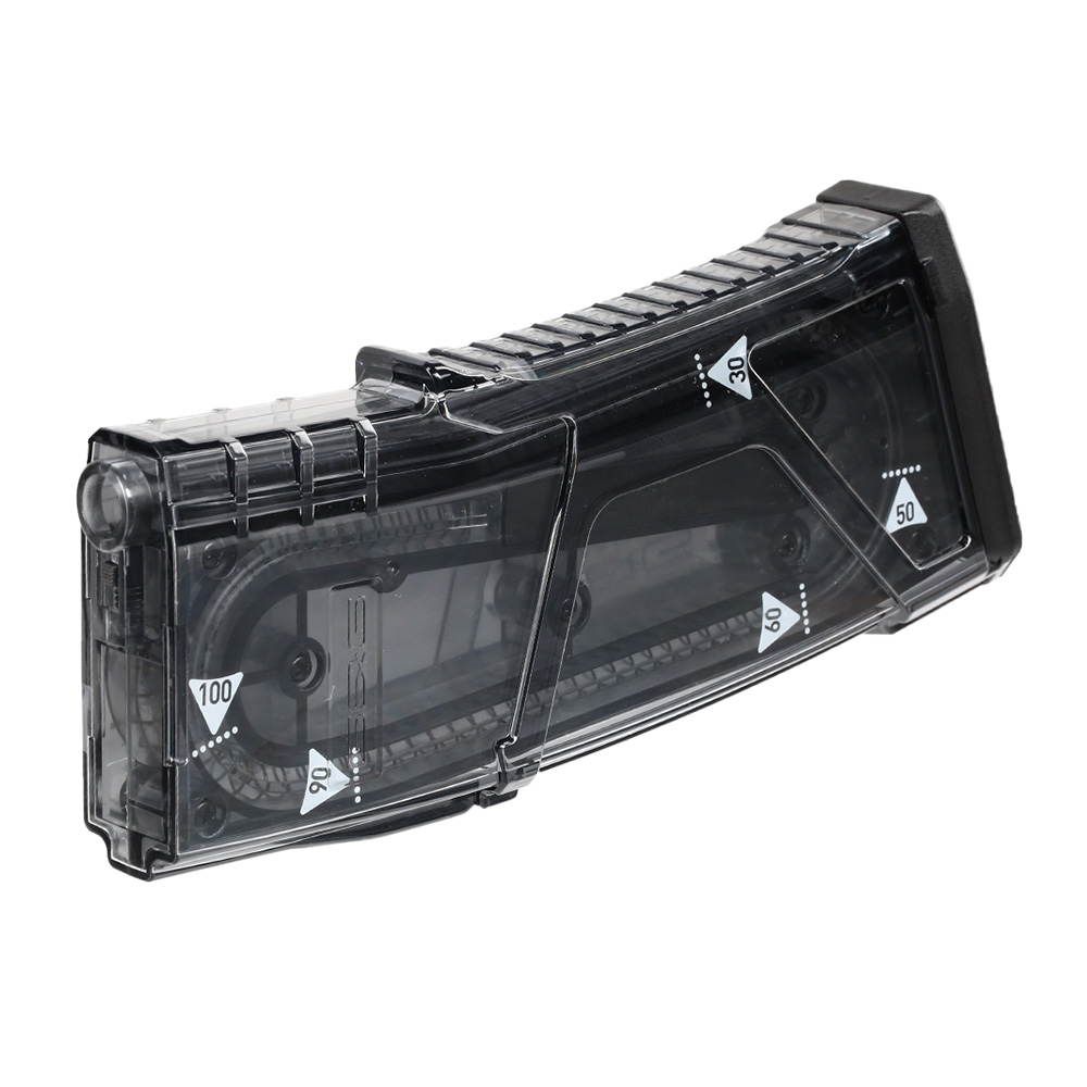 G&G M4 / M16 Competition Polycarbonate-Magazin Mid-Cap 105 Schuss grau-transparent