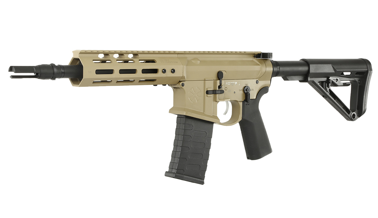 APS / EMG Noveske 7.94 Zoll SBR Gen. 4 eSilver Edge SDU-MosFet Vollmetall S-AEG 6mm BB Tan