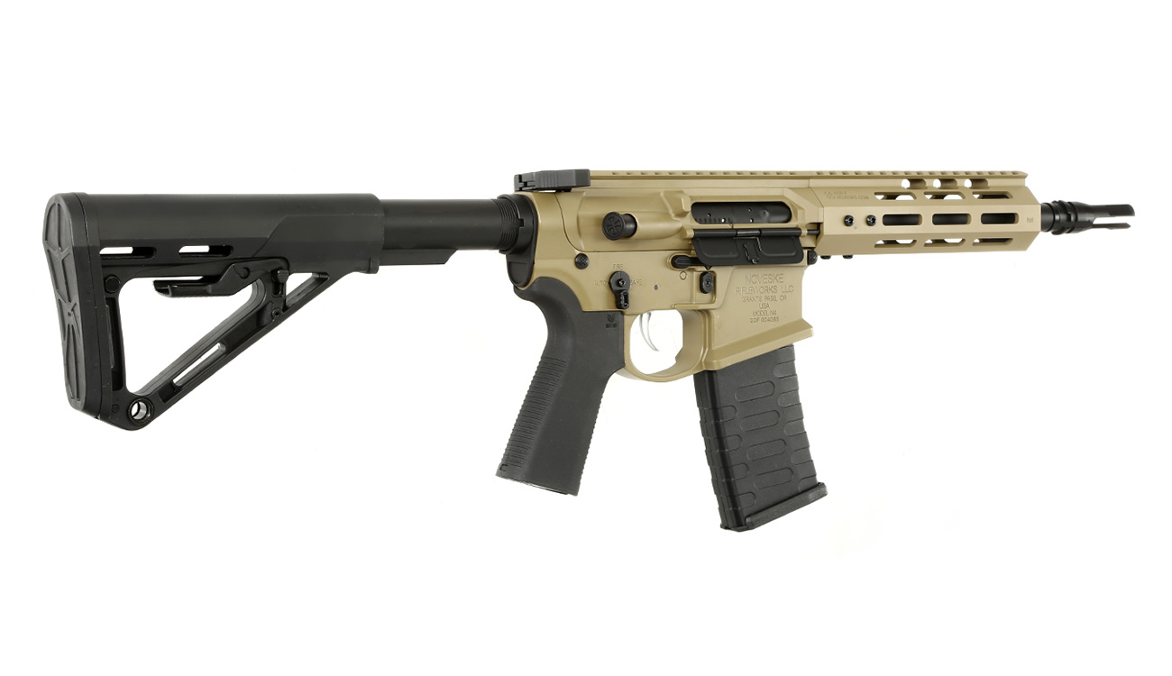 APS / EMG Noveske 7.94 Zoll SBR Gen. 4 eSilver Edge SDU-MosFet Vollmetall S-AEG 6mm BB Tan Bild 3