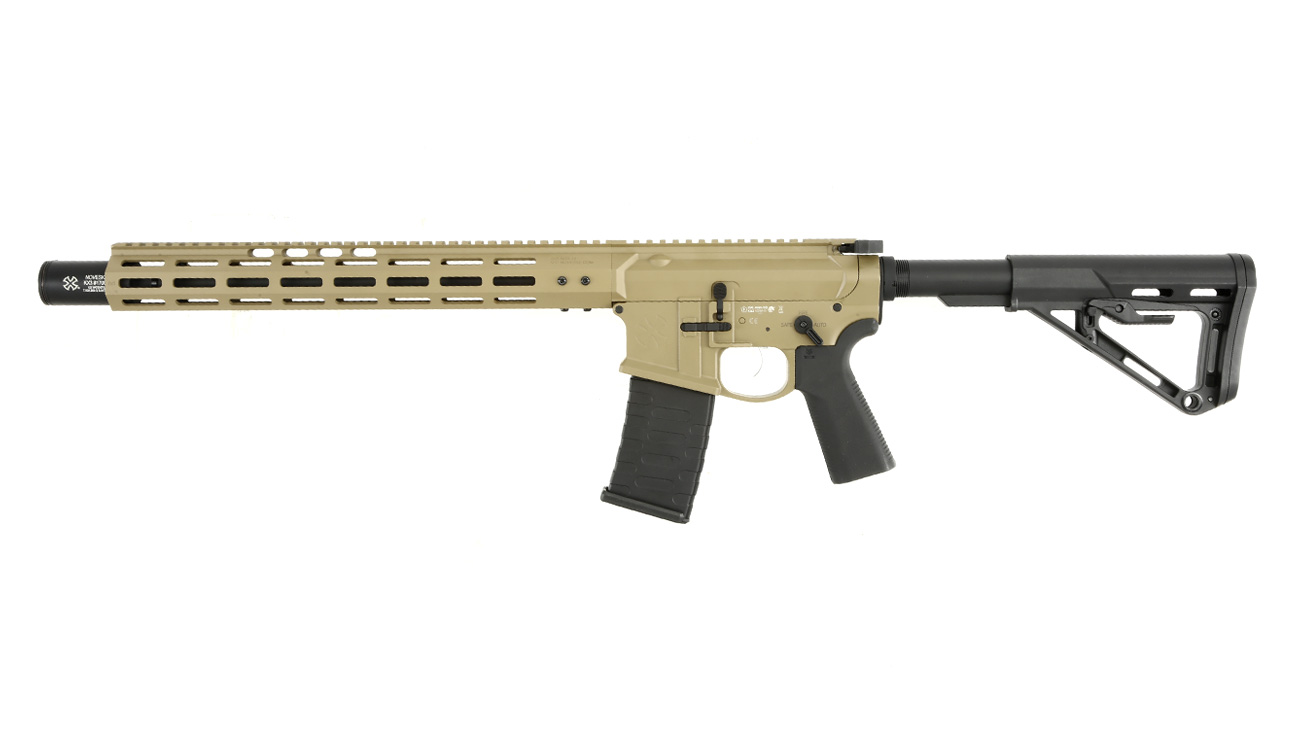 APS / EMG Noveske 13.5 Zoll Infidel Gen. 4 eSilver Edge SDU-MosFet 2.0 Vollmetall S-AEG 6mm BB Tan Bild 1