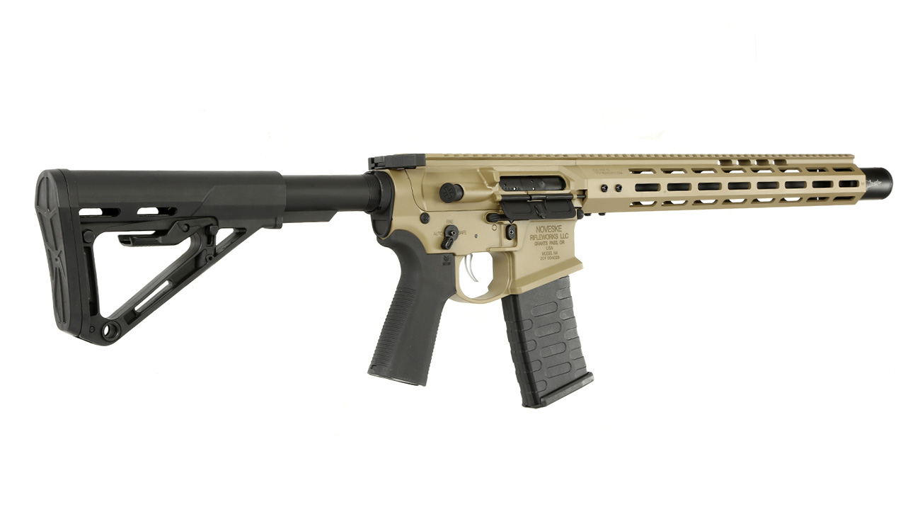 APS / EMG Noveske 13.5 Zoll Infidel Gen. 4 eSilver Edge SDU-MosFet 2.0 Vollmetall S-AEG 6mm BB Tan Bild 3