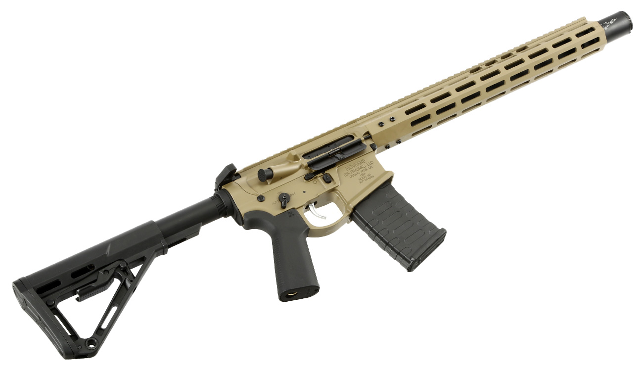 APS / EMG Noveske 13.5 Zoll Infidel Gen. 4 eSilver Edge SDU-MosFet 2.0 Vollmetall S-AEG 6mm BB Tan Bild 5