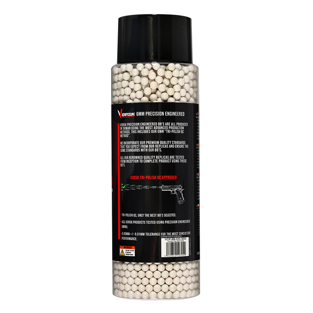 Vorsk Triple Polished QC BBs 0,20g 3.600er Flasche weiss Bild 1