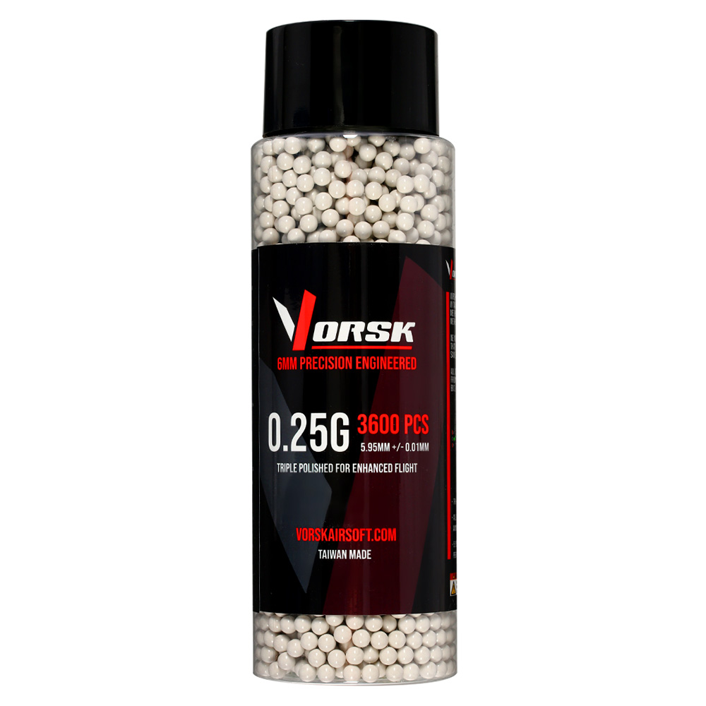 Vorsk Triple Polished QC BBs 0,25g 3.600er Flasche weiss